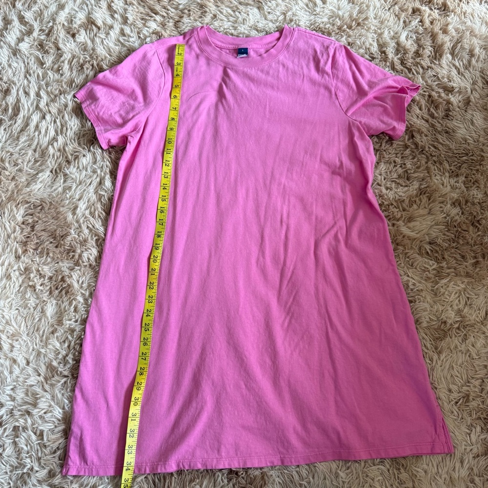 Old Navy Vibrant Pink T-Shirt Dress